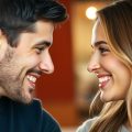 Oameni zâmbitori, comunicând deschis, într-un grup.